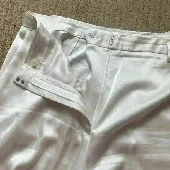 Babaton Refined Satin Cargo Pant, bone/white high waisted pant, size 16. - Picture 10 of 14